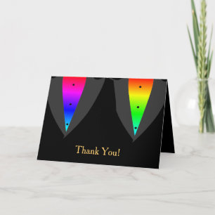 Remerciements Carte de remerciement de mariage gay Fiers cœurs r