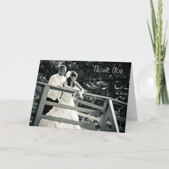 Remerciements Carte de remerciement de mariage personnalisée ave (Devant)