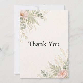 Remerciements Carte de remerciement de mariage personnalisée Élé