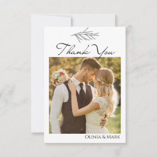 Remerciements Carte de remerciement de mariage personnalisée mod