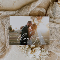 carte de remerciement de mariage photo calligraphi