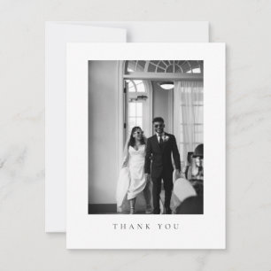 Remerciements Carte de remerciement de mariage photo classique f