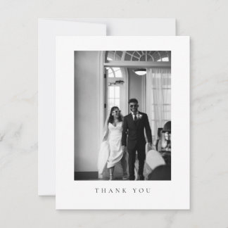 Remerciements Carte de remerciement de mariage photo classique f