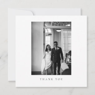 Remerciements Carte de remerciement de mariage photo classique f
