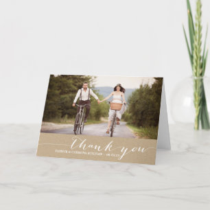 Remerciements Carte de remerciement de mariage photo Shabby Chic