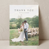 Carte de remerciement de mariage simple moderne av
