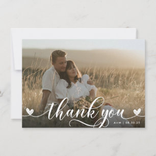 Remerciements Carte de remerciement de mariage Stylish Hearts