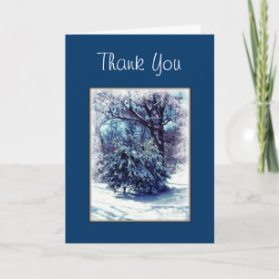 Remerciements Carte de remerciement de Noël au pays des merveill
