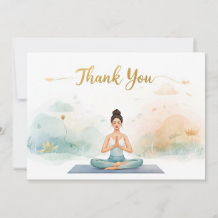Remerciements Carte de remerciement de position de yoga