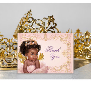 Remerciements Carte de remerciement de princesse afro-américaine