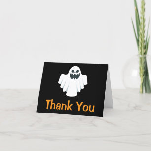 Remerciements Carte de remerciement fantôme d'Halloween effrayan
