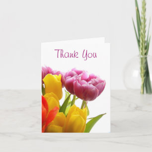 Remerciements Carte de remerciement Fleurs de tulipes violettes