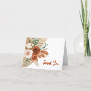 Remerciements Carte de remerciement florale aquarelle Boho