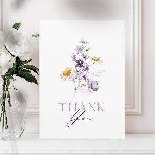 Remerciements Carte de remerciement florale élégante