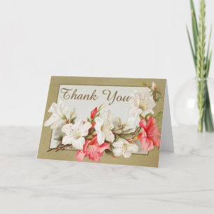 Remerciements Carte de remerciement florale vintage avec lis