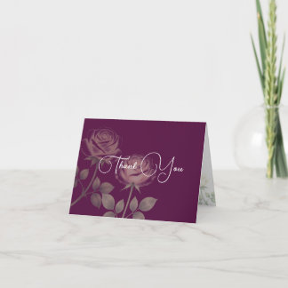 Remerciements Carte de remerciement florale violette