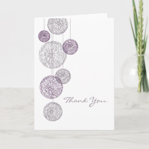 Remerciements Carte de remerciement Globes de Ficelle Violette