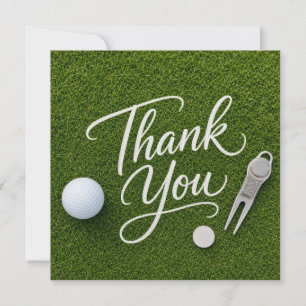 Remerciements Carte de remerciement golf 