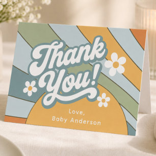 Remerciements Carte de remerciement Groovy Here Comes the Son