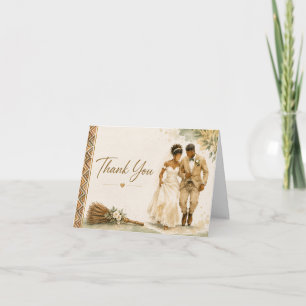 Remerciements Carte de remerciement Jumping the Broom