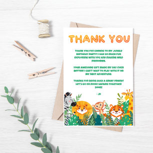 Remerciements Carte de remerciement Jungle Boy
