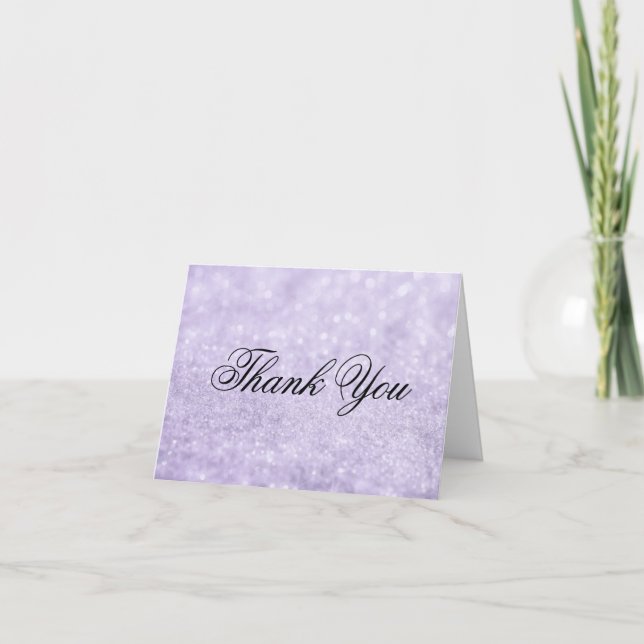 Remerciements Carte de Remerciement - Lit Purple Glit Fab (Devant)
