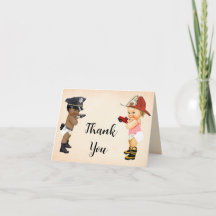 Carte de remerciement Little Recruit Baby Shower