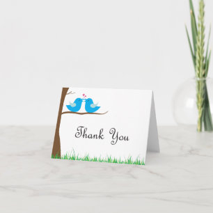Remerciements Carte de remerciement Love Birds
