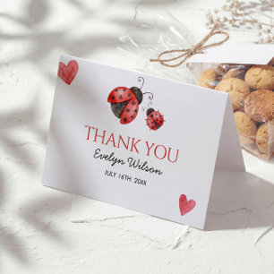 Remerciements Carte de remerciement Love Bug
