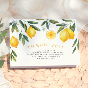 Remerciements Carte de remerciement Mariage Main Squeeze Lemon