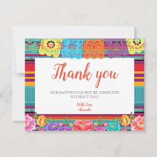 Remerciements Carte de remerciement mexicaine Fiesta pour enterr