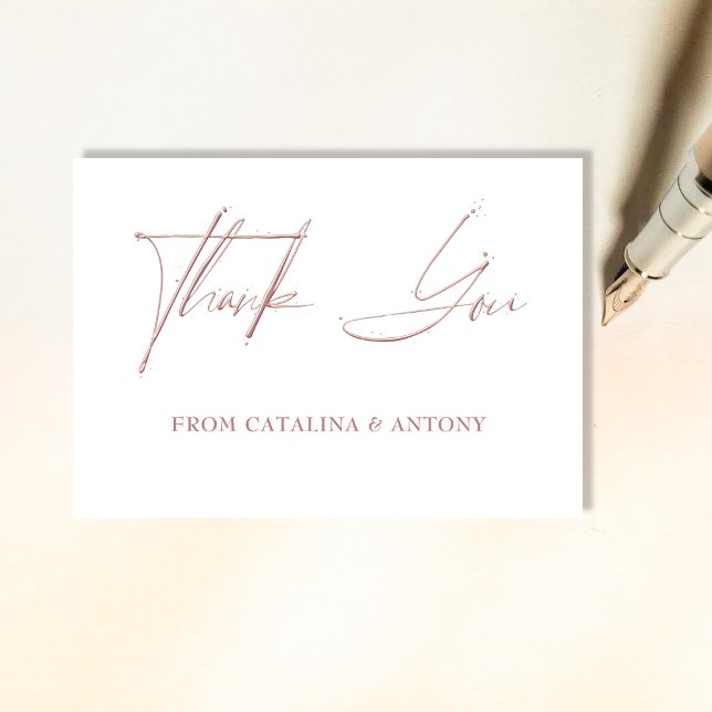 Remerciements Carte de remerciement minimaliste écrite à la main (Créateur téléchargé)
