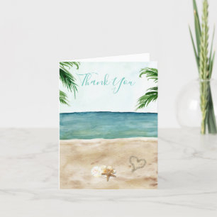 Remerciements Carte de remerciement On The Beach