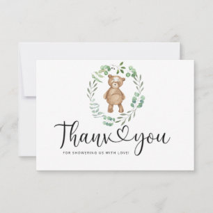 Remerciements Carte de remerciement ours