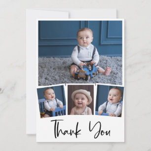 Remerciements Carte de remerciement photo pour Baby Shower Col