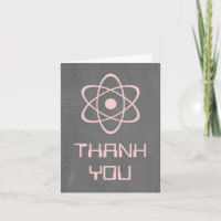 Carte de remerciement Pink Atomic Tableau noir