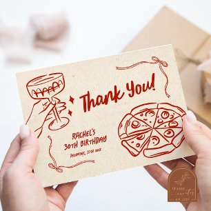 Remerciements Carte de remerciement Pink Doodle Baby Brewing