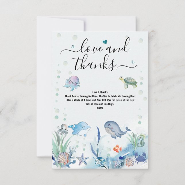 Remerciements Carte de remerciement plate (Dos)