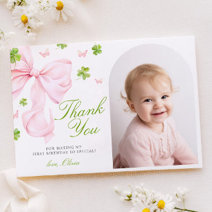 Remerciements Carte de remerciement plate anniversaire Lucky One