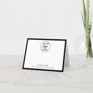 Remerciements Carte de remerciement pliée avec logo d'entreprise