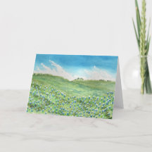 Carte de remerciement pliée Bluebonnets
