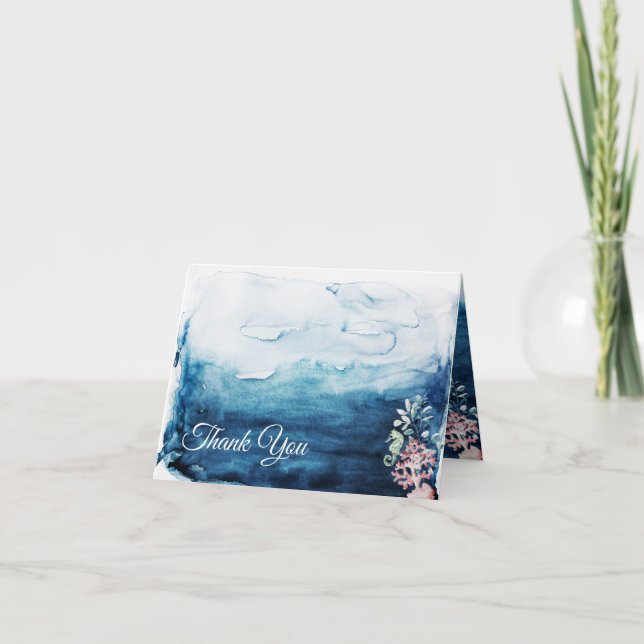 Remerciements Carte de remerciement pliée pour mariage rustique  (Devant)