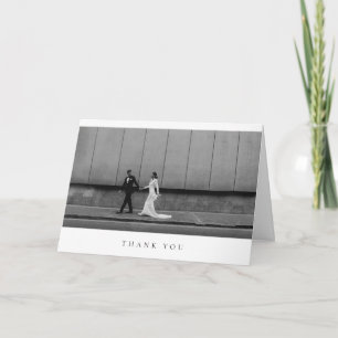Remerciements Carte de remerciement pliée pour photo de mariage
