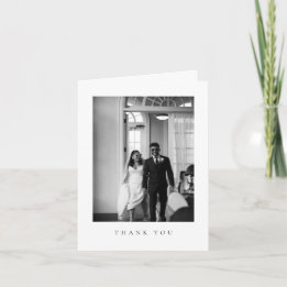 Remerciements Carte de remerciement pliée pour photo de mariage