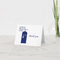 Carte de remerciement Police Box v1