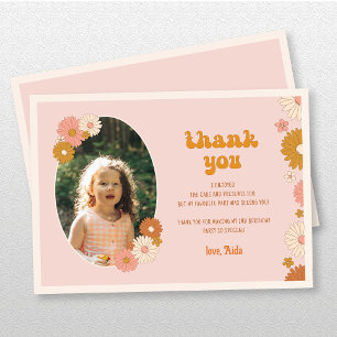Remerciements Carte de remerciement pour 2e anniversaire rétro f