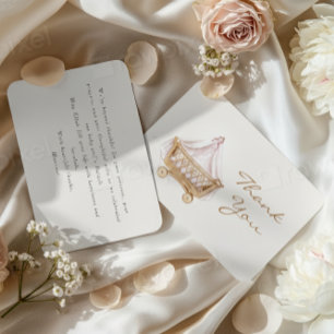 Remerciements Carte de remerciement pour Aqiqah de bébé fille mu