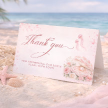 Carte de remerciement pour baby shower aquarelle p