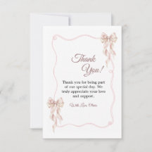 Carte de remerciement pour Baby Shower avec un jol