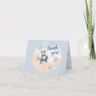 Remerciements Carte de remerciement pour Baby Shower avec un our